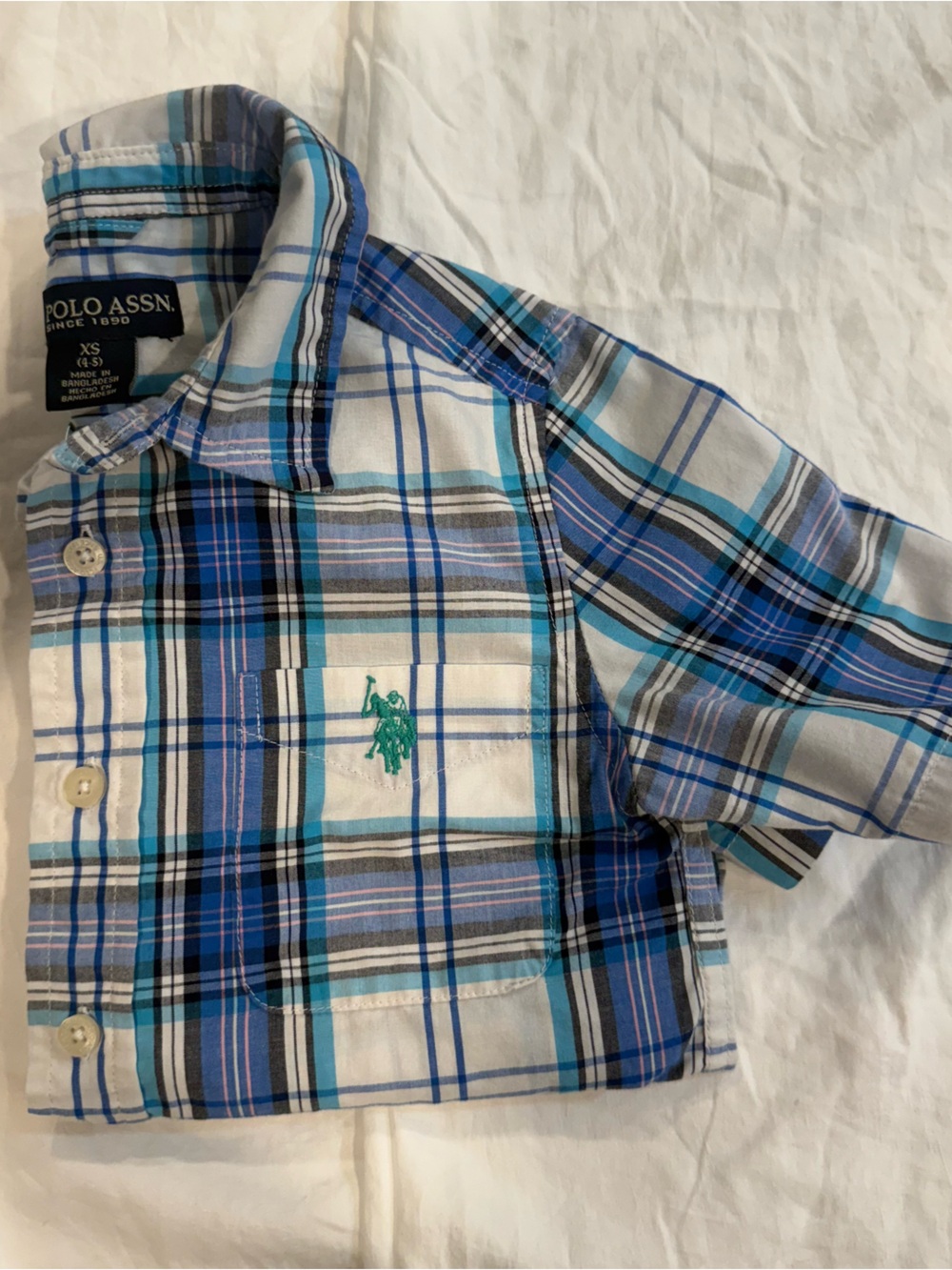 Boys Ralph Lauren Blue Plaid Button-Up Shirt